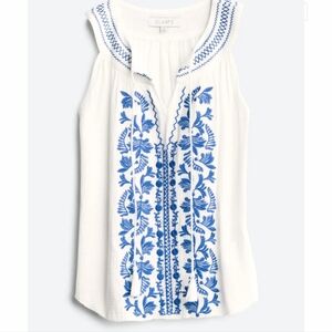 NWOT Charte Brinda Embroidered Top